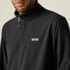 Men's Thompson Marl Half Zip Fleece | Ash Grey