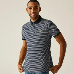 Men's Tiver Polo Shirt | Navy Stone White Stripe