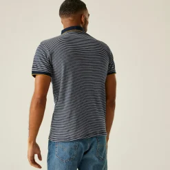 Men's Tiver Polo Shirt | Navy Stone White Stripe