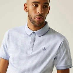 Men's Tiver Polo Shirt | Skyway White Stripe