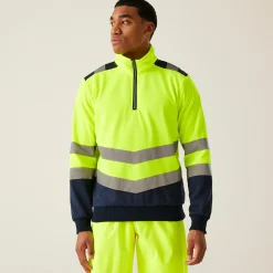 Men's 2-tone Quarter-Zip Top | Yellow Navy