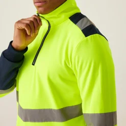 Men's 2-tone Quarter-Zip Top | Yellow Navy