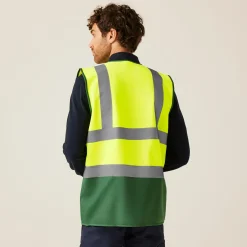 Men's Two Tone Hi-Vis Vest | Yellow/Medical Green