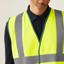 Men's Two Tone Hi-Vis Vest | Yellow/Medical Green