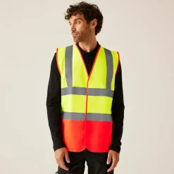 Men's Two Tone Hi-Vis Vest | Yellow/Red