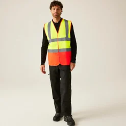Men's Two Tone Hi-Vis Vest | Yellow/Red