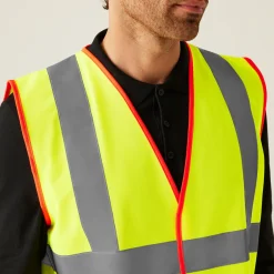 Men's Two Tone Hi-Vis Vest | Yellow/Red