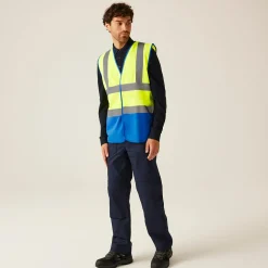 Men's Two Tone Hi-Vis Vest | Yellow/Blue