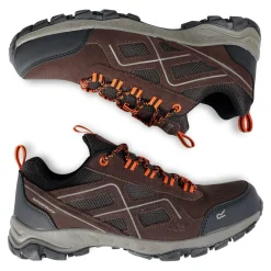 Men's Vendeavour Suede Low Walking Shoes | Peat Blaze Orange
