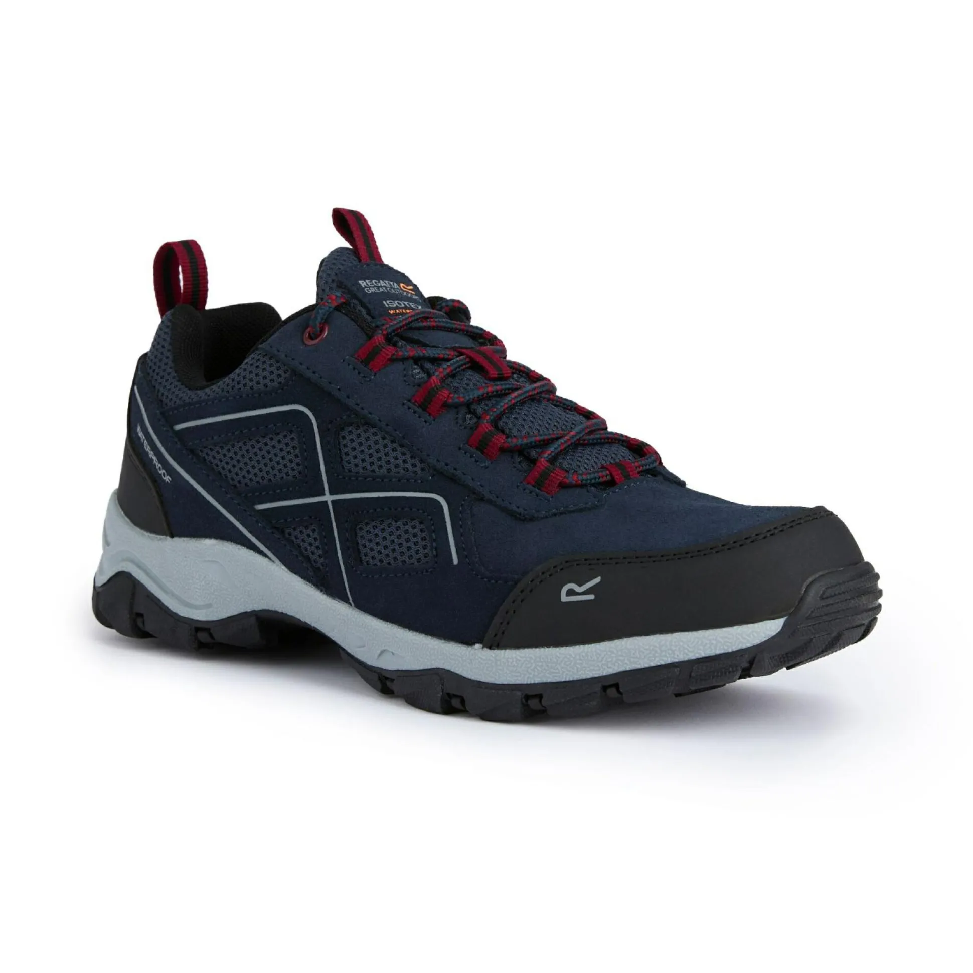Men's Vendeavour Suede Low Walking Shoes | Navy Rio Red