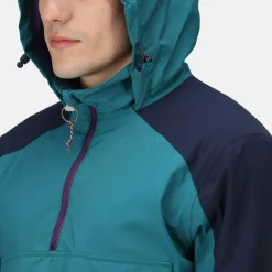 Men's Vintage Overhead Anorak | Black Strong Blue