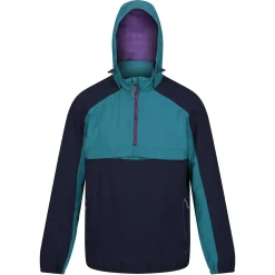 Men's Vintage Overhead Anorak | Black Strong Blue