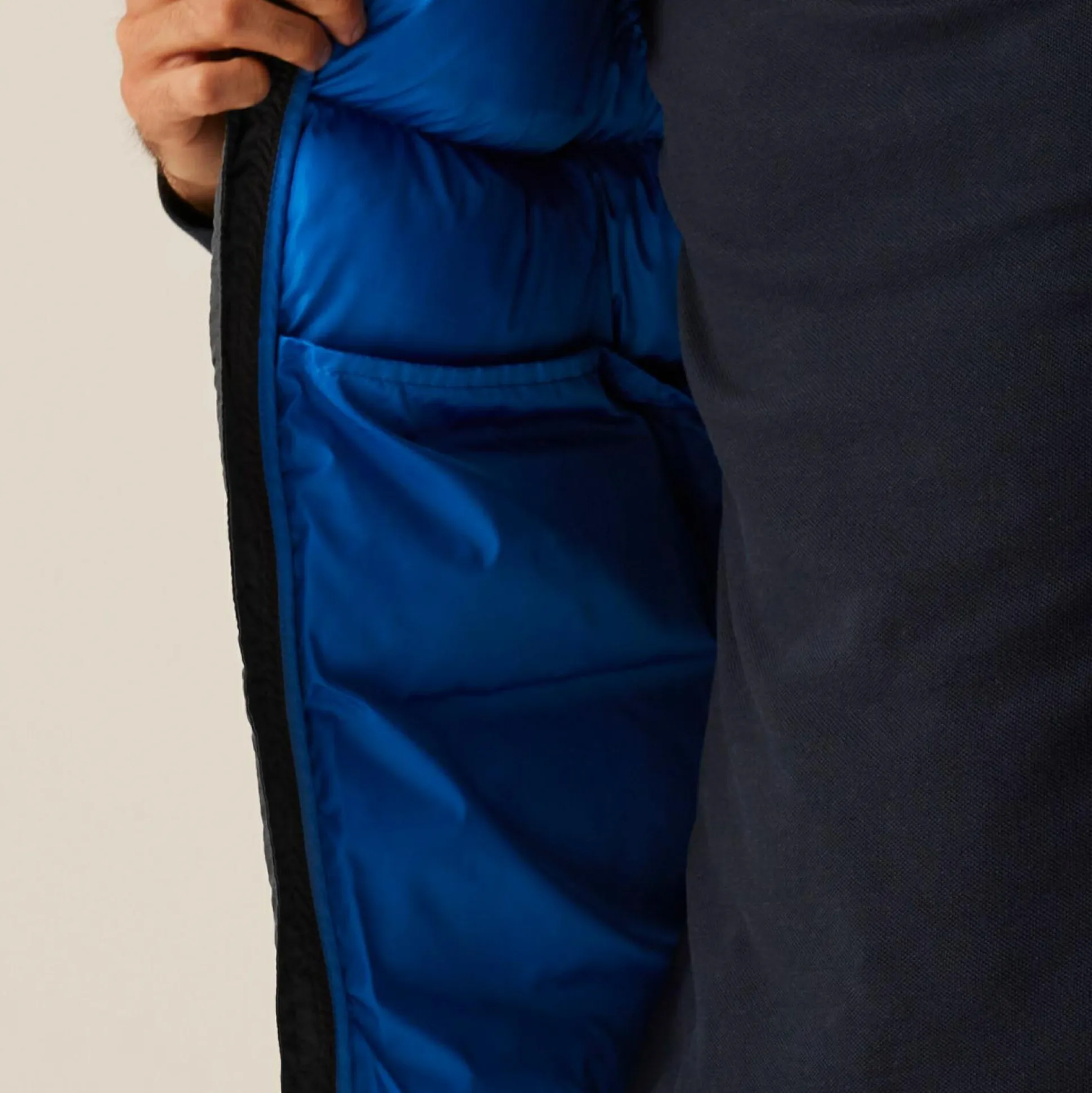 Men's Vintage Puffer Bodywarmer | Seal Grey Black
