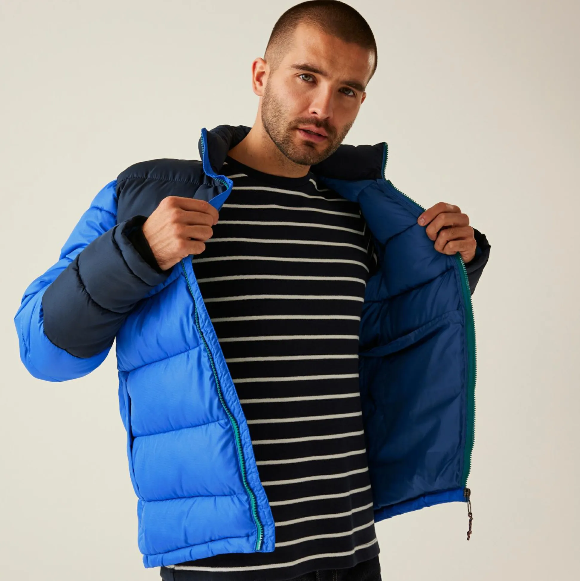 Men's Vintage Puffer Jacket | Strong Blue Navy