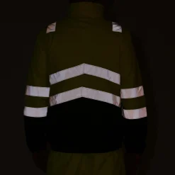 Men's Waterproof Hi-Vis Bomber Jacket | Yellow Navy