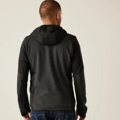 Men's X-Pro Coldspring II Hybrid Full Zip Hooded Fleece  | Grey Marl Black
