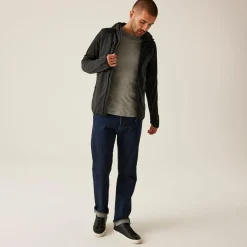 Men's X-Pro Coldspring II Hybrid Full Zip Hooded Fleece  | Grey Marl Black