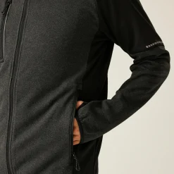 Men's X-Pro Coldspring II Hybrid Full Zip Hooded Fleece  | Grey Marl Black