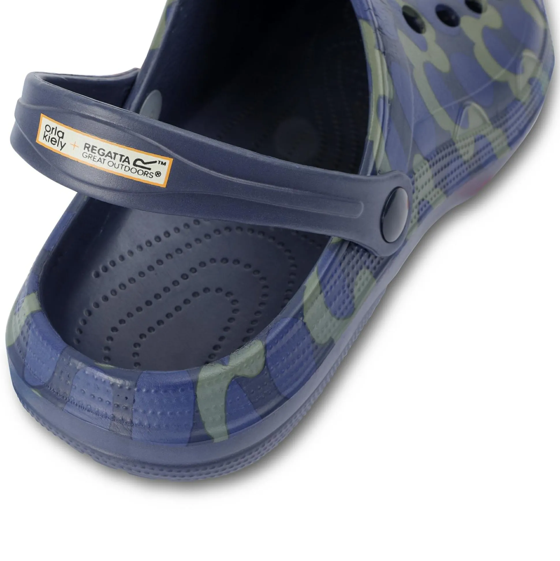 Orla Kiely Clog Sandals | Frilly Flower Blue