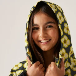 Orla Kiely Girls Changing Robe | Spinning Flower Black