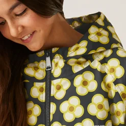 Orla Kiely Girls Changing Robe | Spinning Flower Black