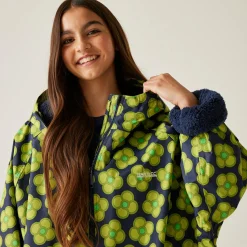 Orla Kiely Girls Changing Robe | Spinning Flower Navy