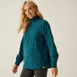 Orla Kiely Half Zip Midlayer | Birdy Blue