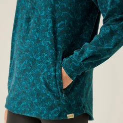 Orla Kiely Half Zip Midlayer | Birdy Blue
