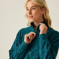 Orla Kiely Half Zip Midlayer | Birdy Blue