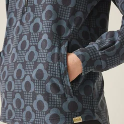 Orla Kiely Half Zip Midlayer | Rain Cloud Black