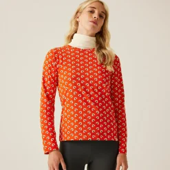 Orla Kiely Long Sleeve Winter Tee | Clover Red