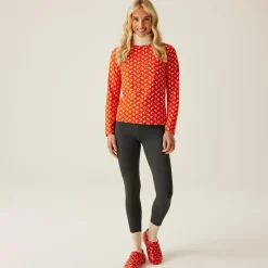 Orla Kiely Long Sleeve Winter Tee | Clover Red