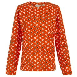 Orla Kiely Long Sleeve Winter Tee | Clover Red