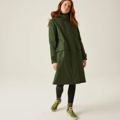 Orla Kiely Longline Waterproof Jacket | Khaki