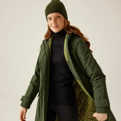 Orla Kiely Longline Waterproof Jacket | Khaki