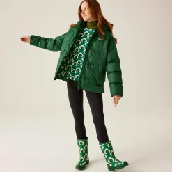 Orla Kiely Oversized Quilted Jacket | Eden Rain Cloud Emerald