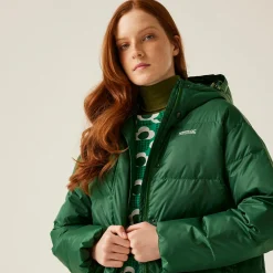 Orla Kiely Oversized Quilted Jacket | Eden Rain Cloud Emerald
