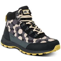 Orla Kiely Printed Outdoor Hiking Boots | Black