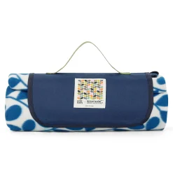 Orla Kiely Printed Picnic Blanket | Jasmine Flower Blue
