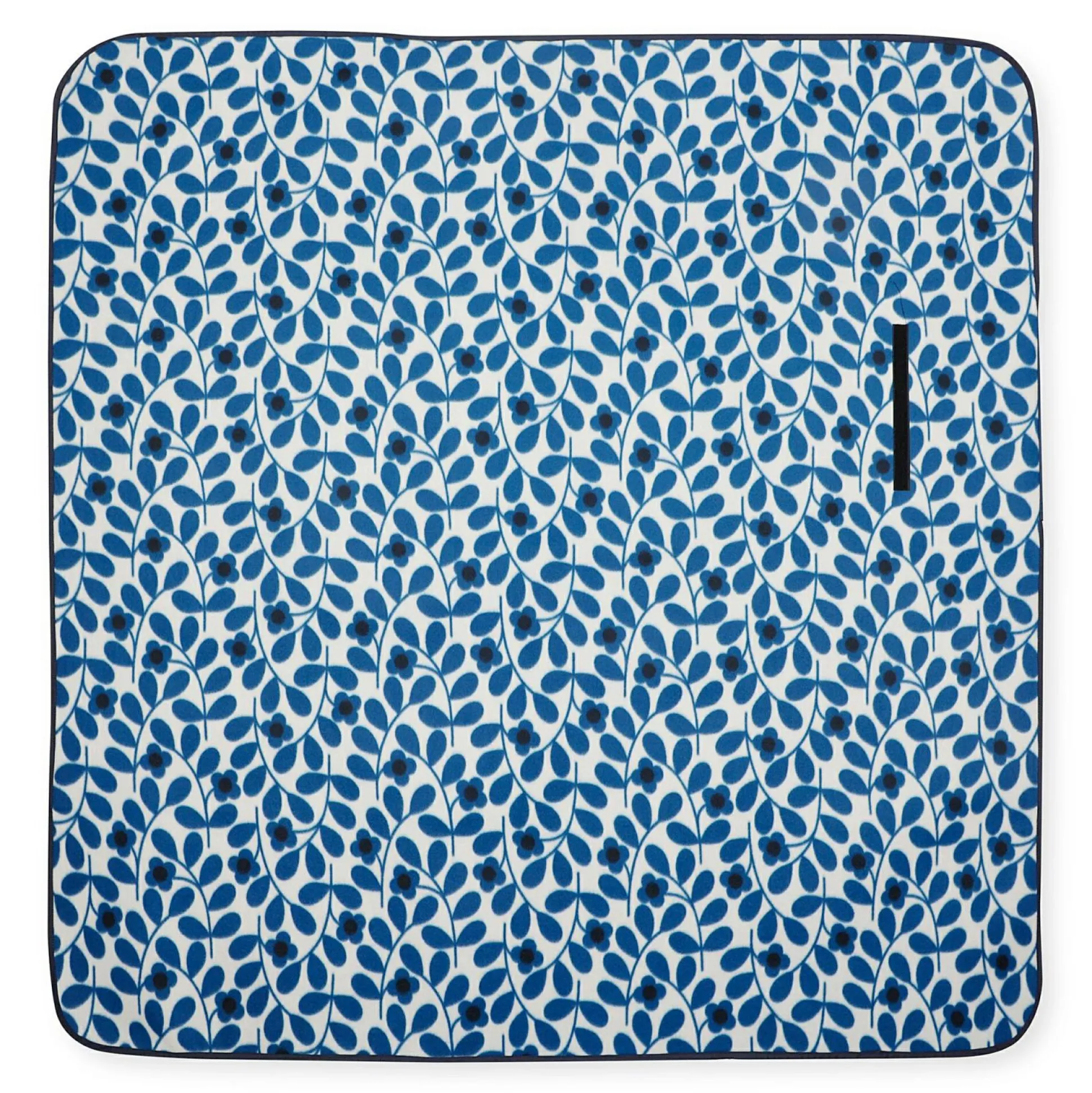 Orla Kiely Printed Picnic Blanket | Jasmine Flower Blue