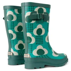 Orla Kiely Quarter Wellies | Rain Cloud Emerald