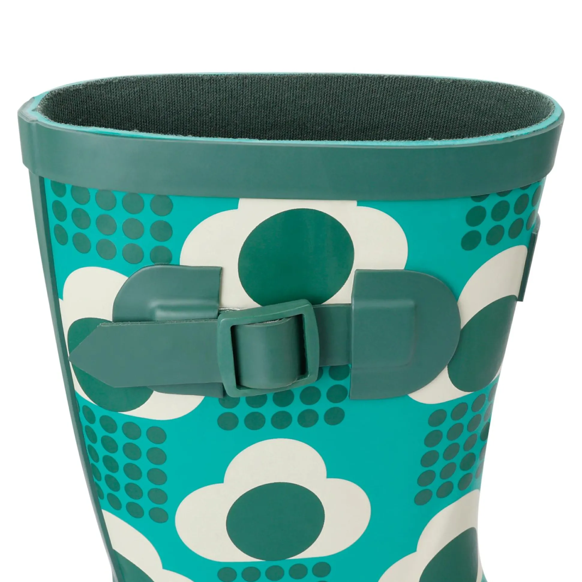 Orla Kiely Quarter Wellies | Rain Cloud Emerald