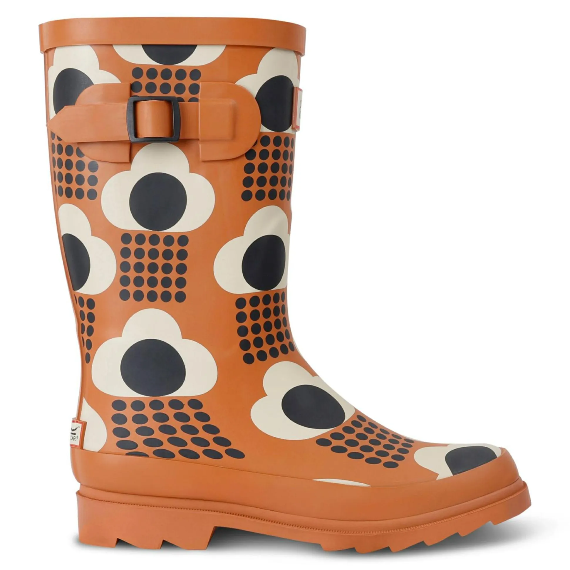 Orla Kiely Quarter Wellies | Rain Cloud Tan