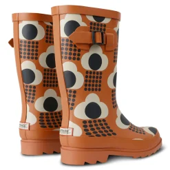 Orla Kiely Quarter Wellies | Rain Cloud Tan