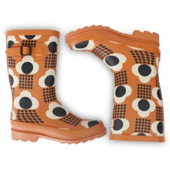 Orla Kiely Quarter Wellies | Rain Cloud Tan