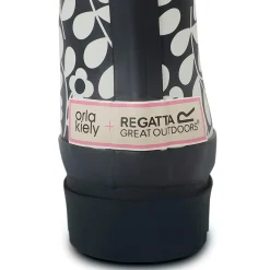 Orla Kiely Quarter Wellies | Jasmine Flower Black