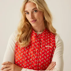Orla Kiely Quilted Gilet | Clover Red
