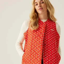 Orla Kiely Quilted Gilet | Clover Red