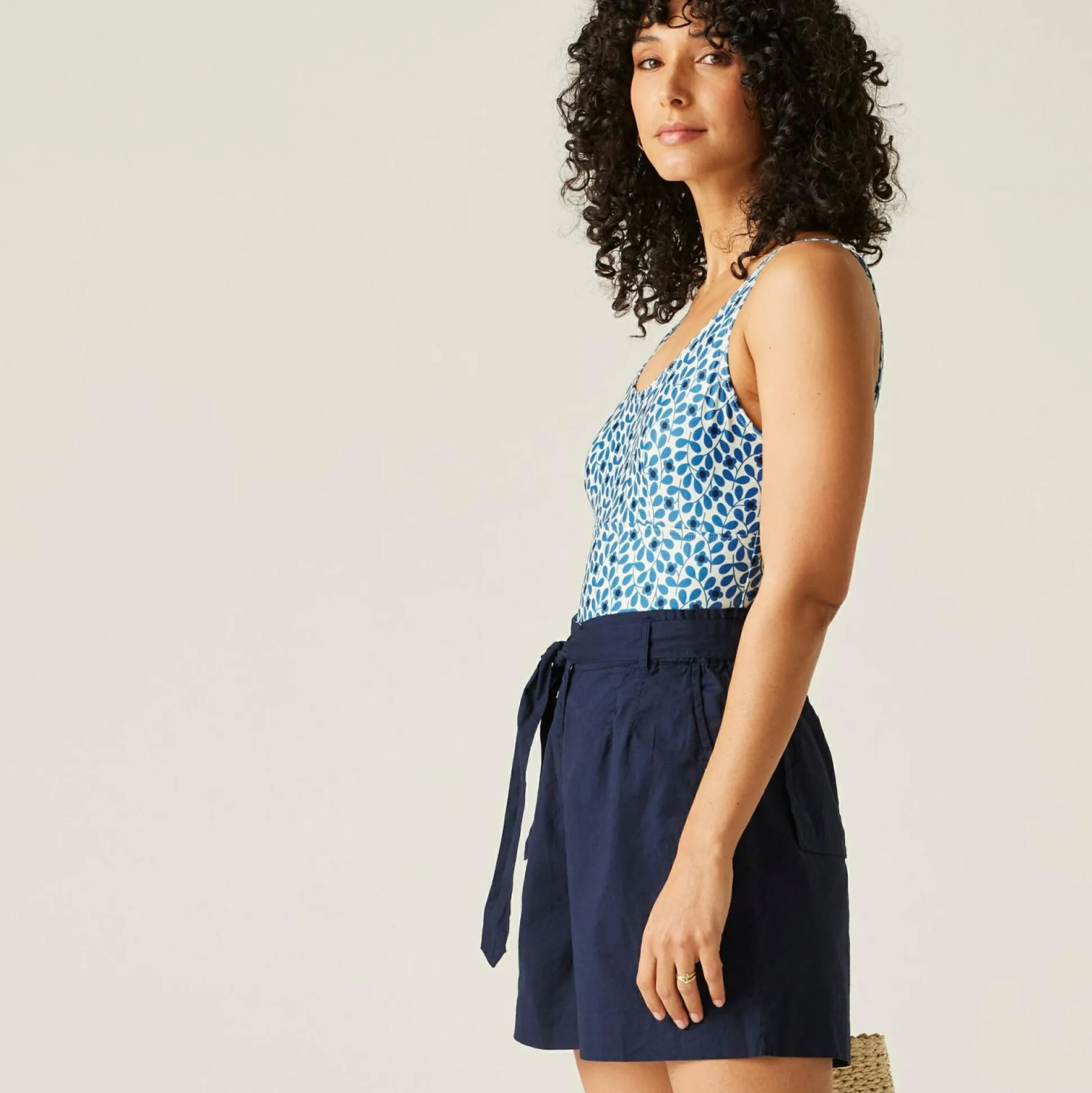 Orla Kiely Swimsuit | Jasmine Flower Blue