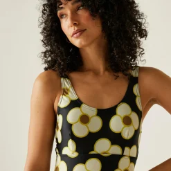 Orla Kiely Swimsuit | Spinning Flower Black